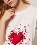 T shirt con stampa e strass Twinset Actitude 0