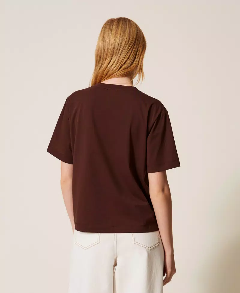 T shirt con stampa logo laminata Twinset Actitude 2 T shirt con stampa logo laminata Twinset Actitude 2