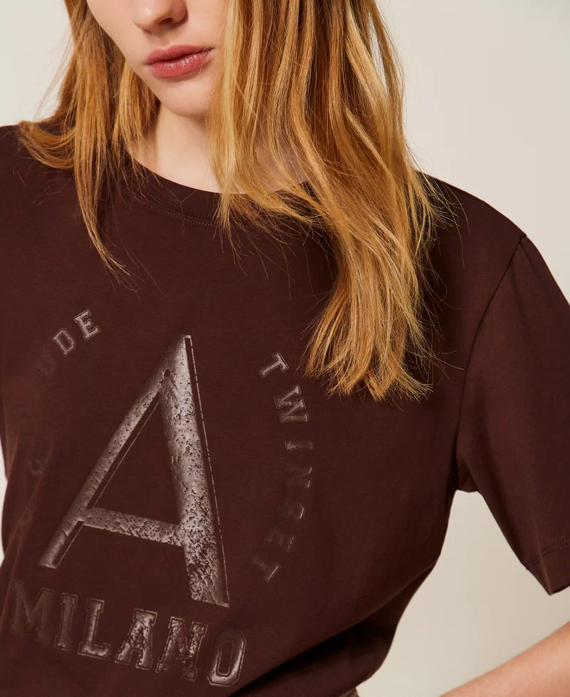 T shirt con stampa logo laminata Twinset Actitude 3 T shirt con stampa logo laminata Twinset Actitude 3