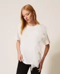 T shirt regular con tulle Twinset Actitude 0