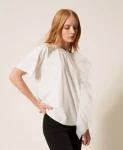 T shirt regular con tulle Twinset Actitude 0