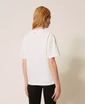 T shirt regular con tulle Twinset Actitude 0