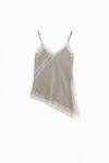 Top asimmetrico con bretelline e pizzo Imperial