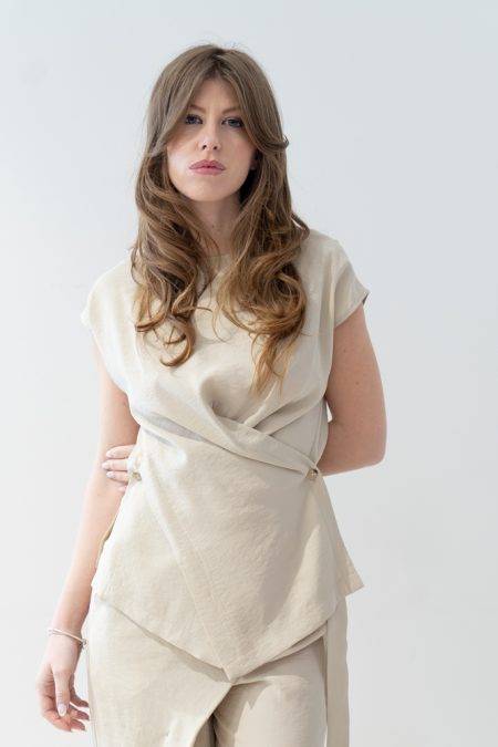 Top con drappeggio asimmetrico Ottod'Ame (3)