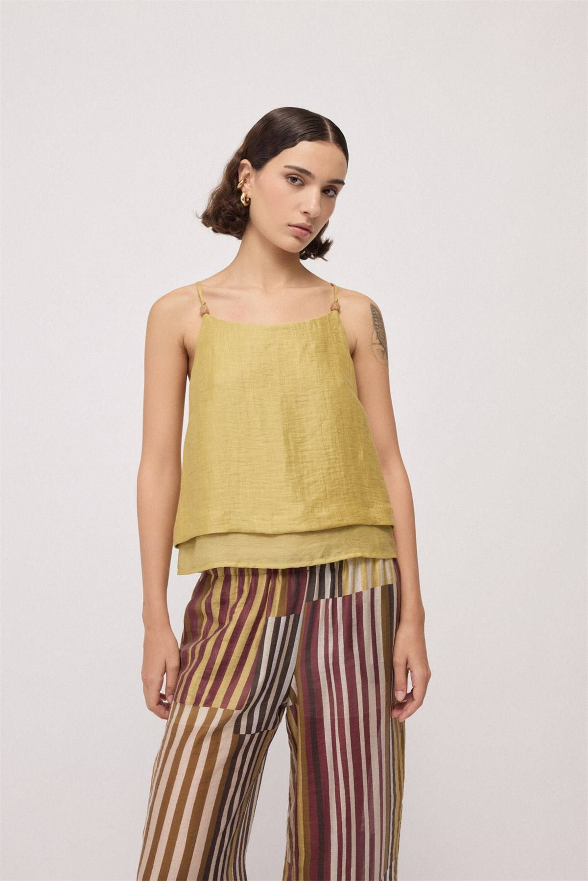 Top doppiato con pietre Ottod’Ame 0 Top doppiato con pietre Ottod'Ame 0