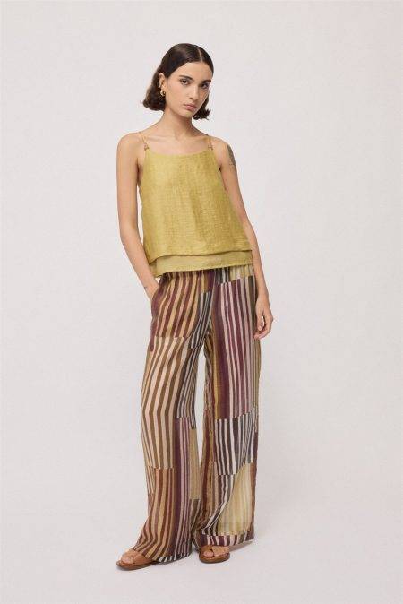 Top doppiato con pietre Ottod'Ame