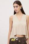 Top scollo a V in misto seta Ottod’Ame