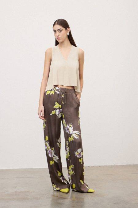 Top scollo a V in misto seta Ottod'Ame