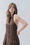 Abito halter con gonna a pieghe Milva (1)