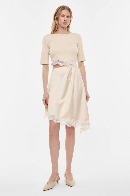 Abito midi con maniche e bordo in pizzo Imperial 3