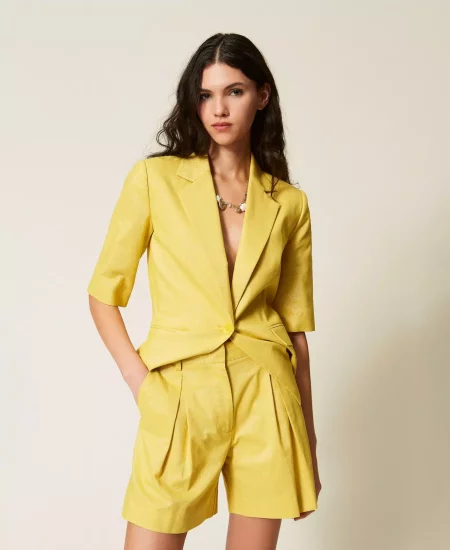 Bermuda in misto lino con lurex Twinset Actitude 0