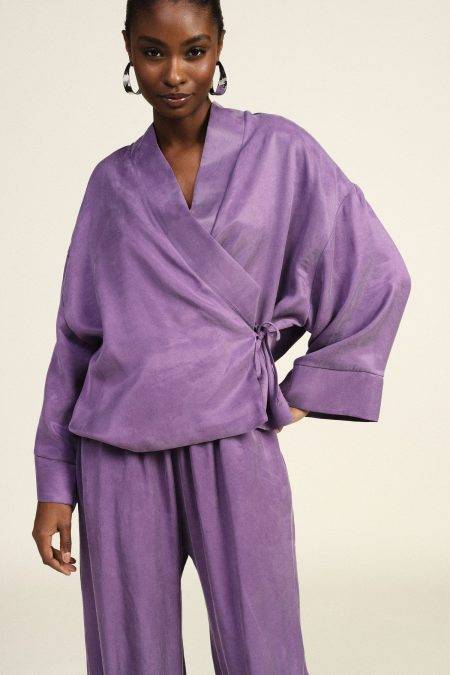 Blazer kimono fit morbido con cintura laterale Dixie 1