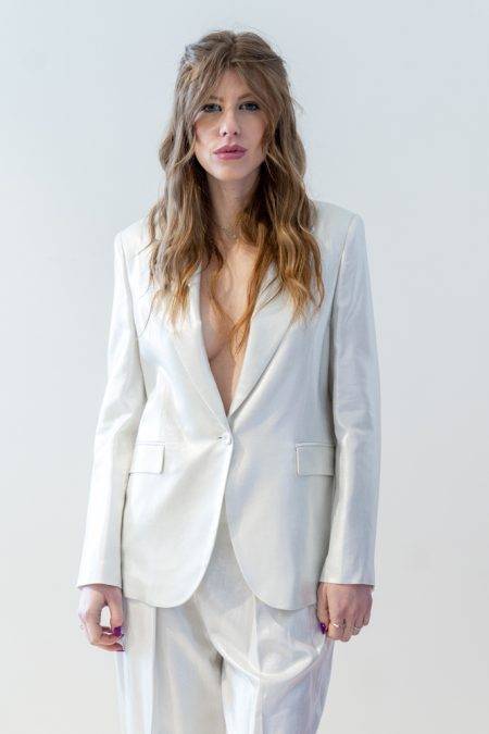 Blazer monopetto spalmato Jijil (2)