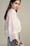 Blusa con maniche ampie e pizzo Dixie