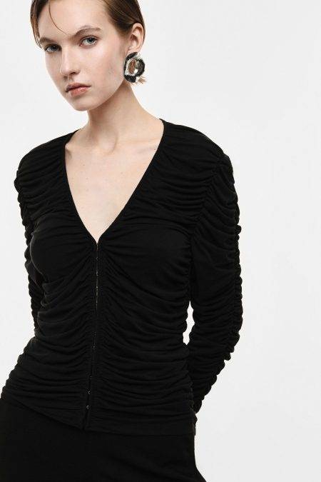 Blusa effetto drappeggiato maniche lunghe Imperial 1
