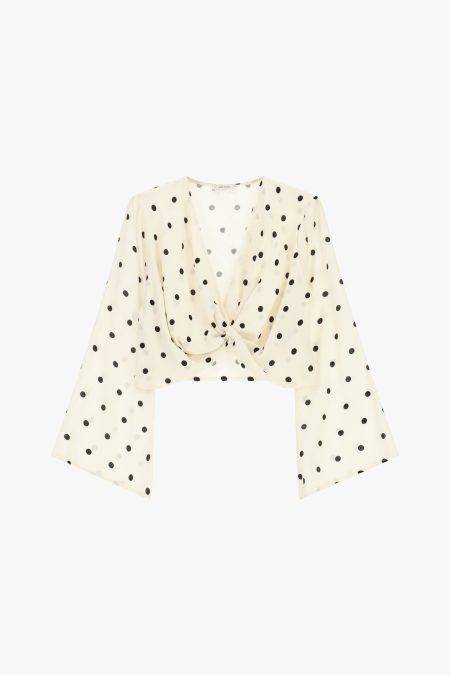 Blusa in viscosa incrociata davanti Dixie