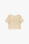 Blusa traforata con bordo smerlato Dixie