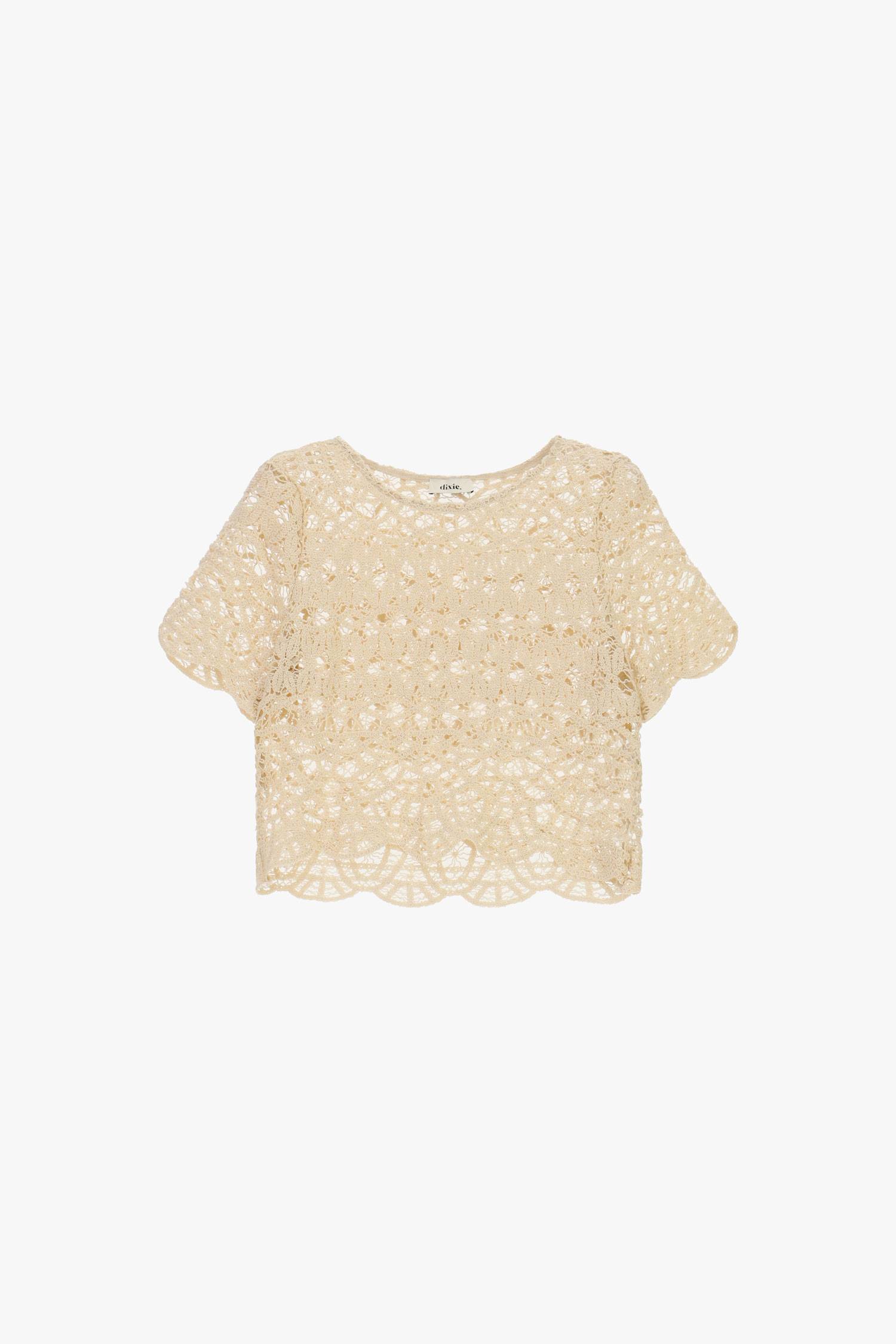 Blusa traforata con bordo smerlato Dixie Blusa traforata con bordo smerlato Dixie