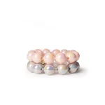 Bracciale elastico a due fili con sfere lucide Mya Accessories 0