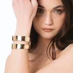 Bracciale in metallo con bordo dentellato Mya Accessories