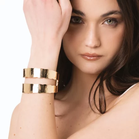 Bracciale in metallo con bordo dentellato Mya Accessories