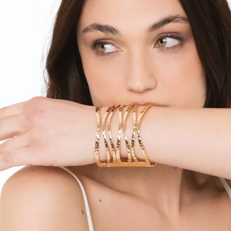 Bracciale rigido a fascia in metallo aperto Mya Accessories 0