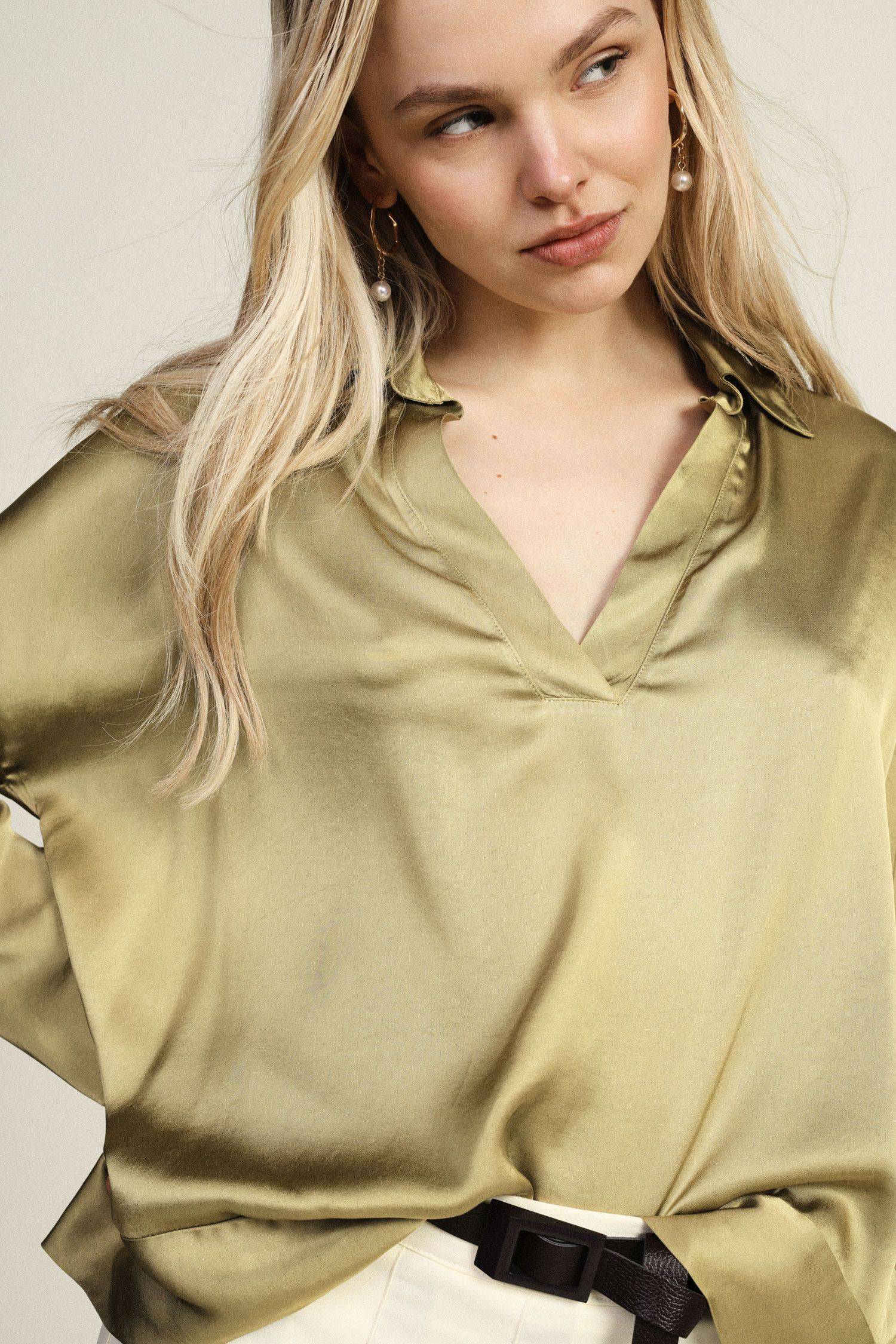 Camicia ampia a maniche lunghe collo classico Dixie 1 Camicia ampia a maniche lunghe collo classico Dixie 1