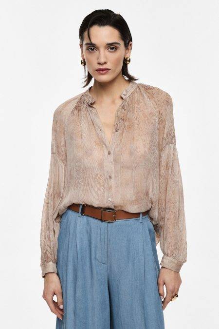 Camicia con manica lunga e stampa testurizzata Imperial