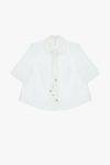 Camicia cropped con cravatta decorativa Imperial
