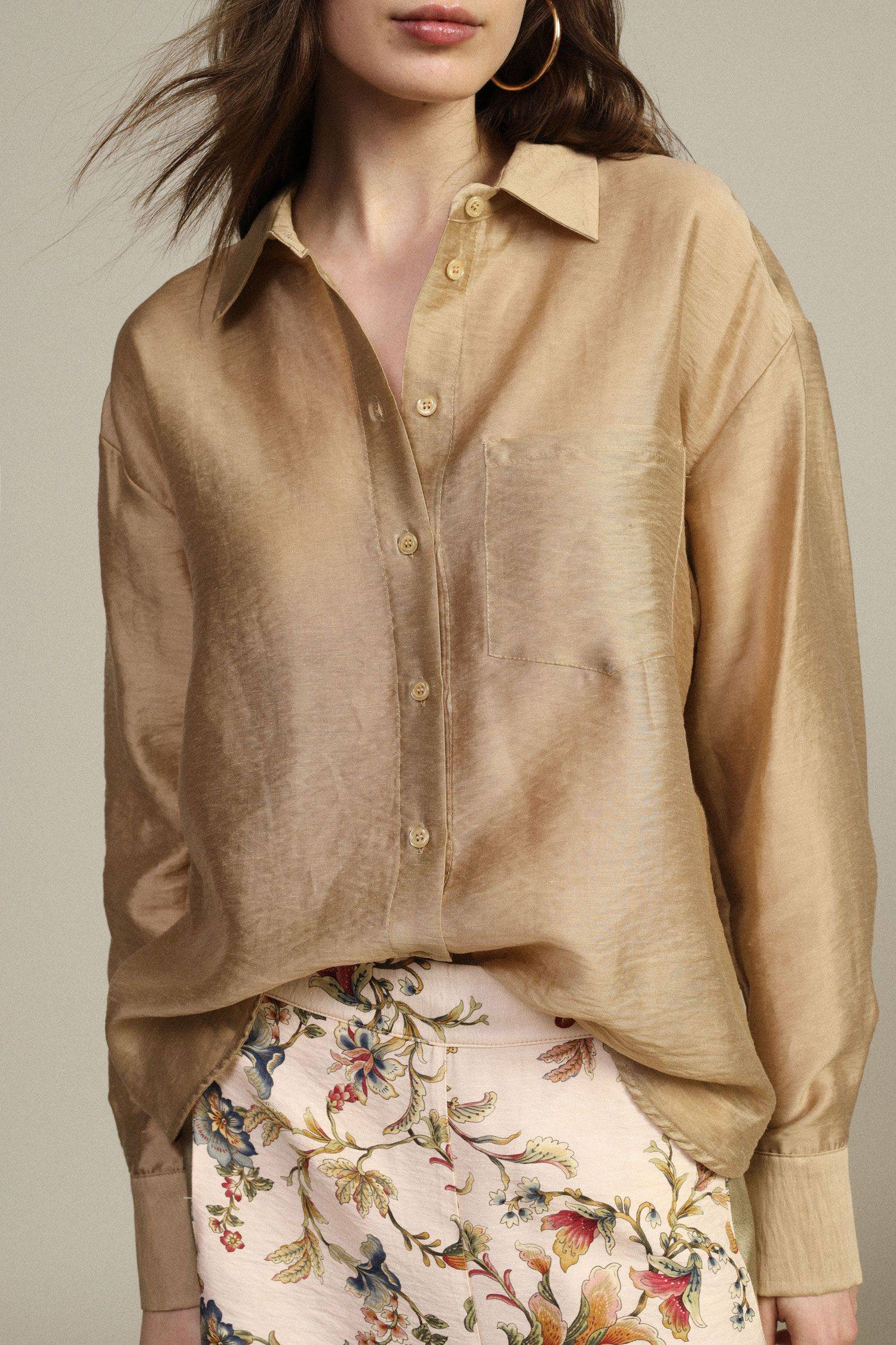 Camicia cut out dietro in organza Dixie 1 Camicia cut out dietro in organza Dixie 1