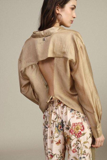Camicia cut out dietro in organza Dixie
