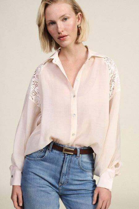 Camicia maniche ampie e inserti traforati Dixie 1