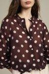 Camicia pois manica lunga con nodo Dixie