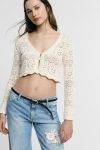 Cardigan traforato corto Please