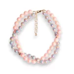 Collana girocollo con due fili di sfere in acrilico Mya Accessories 0