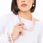 Collana girocollo con due fili di sfere in acrilico Mya Accessories 0