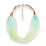 Collana girocollo con multi filo di pietre in vetro Mya Accessories