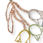 Collana in filo di strass con pietre in vetro design Mya Accessories