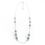Collana lunga a filo con design circolare smaltato Mya Accessories 0