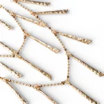 Collana lunga a tre fili con pendenti geometrici Mya Accessories