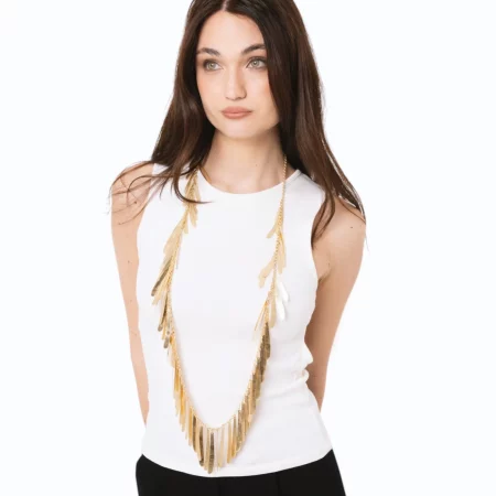 Collana lunga con frange in metallo antichizzato Mya Accessories