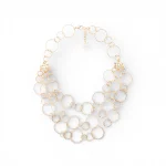 Collana lunga multi filo a catena circolare lucida Mya Accessories