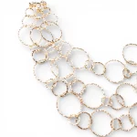 Collana lunga multi filo a catena circolare lucida Mya Accessories