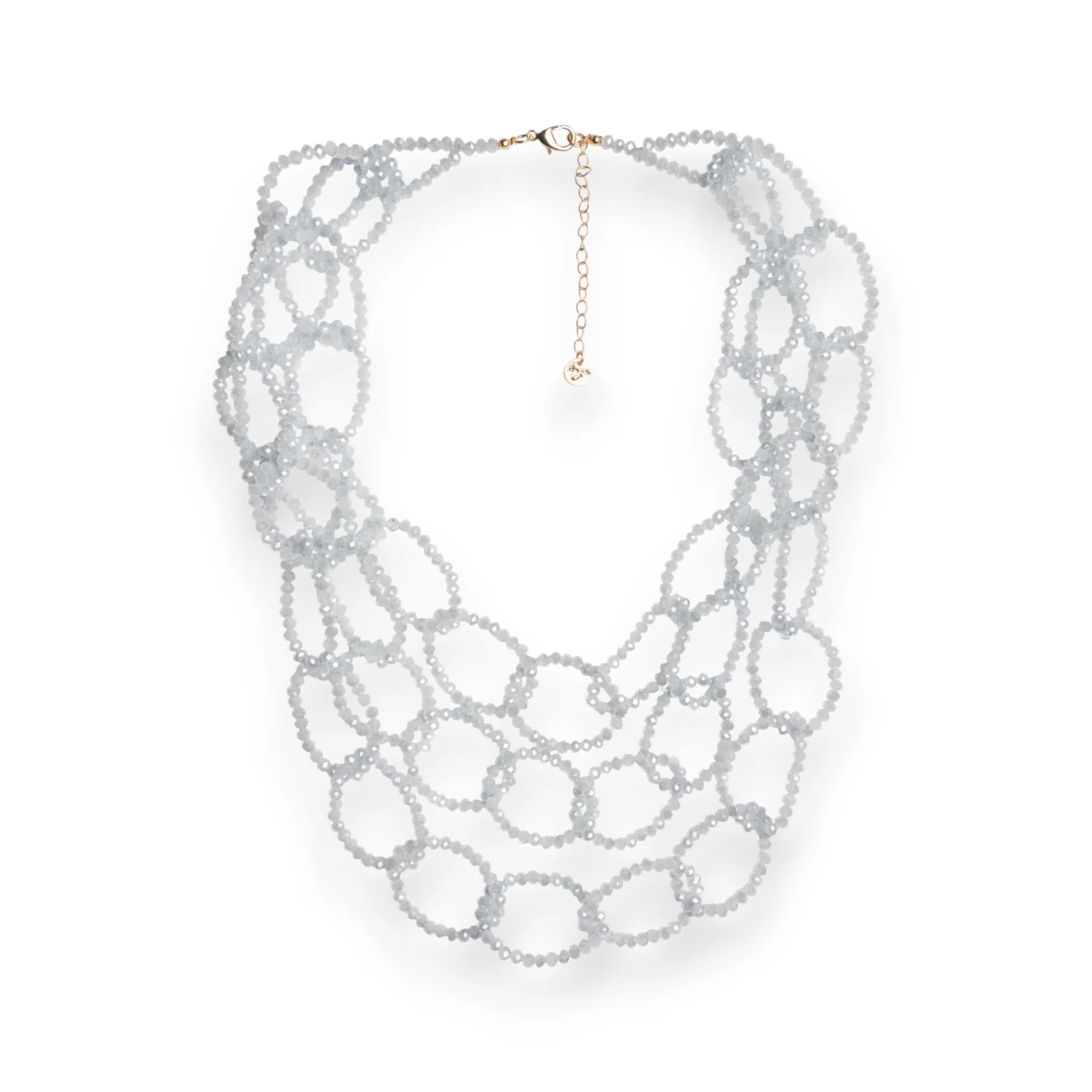 Collana multi fili con pietre in vetro Mya Accessories 0 Collana multi fili con pietre in vetro Mya Accessories 0