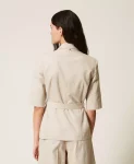 Giacca blazer in misto lino con lurex Twinset Actitude 0
