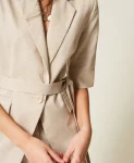 Giacca blazer in misto lino con lurex Twinset Actitude 0