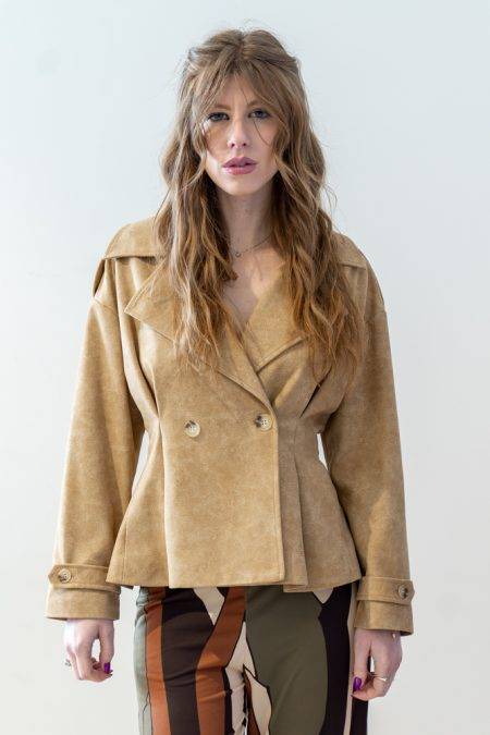 Giacca in suede doppiopetto Dixie (2)