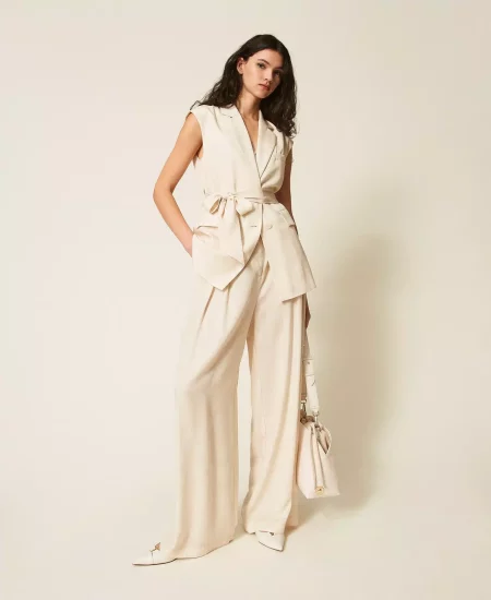 Gilet con stampa e cintura Twinset Actitude 0