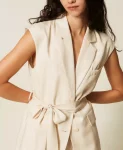 Gilet con stampa e cintura Twinset Actitude 0