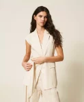 Gilet con stampa e cintura Twinset Actitude 0